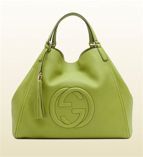 new green gucci bag|gucci handbags in green leather.